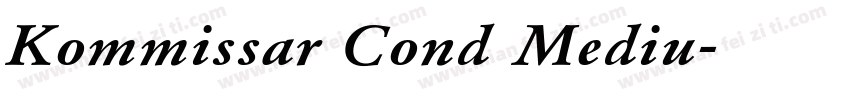 Kommissar Cond Mediu字体转换